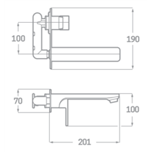 Grifo empotrado para lavabo SKARA Källa
