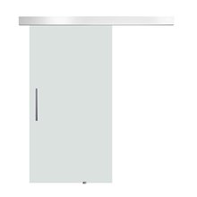 Puerta de corredera con vidrio satinado Outsunny