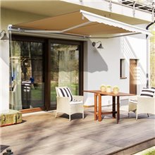 Toldo de pared plegable crema Outsunny
