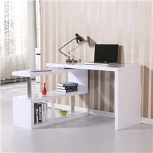 Escritorio blanco con estantería Homcom