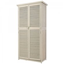 Caseta exterior de madera gris Outsunny