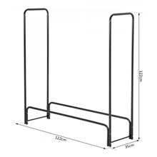Estante para leña 122x35x122cm Homcom