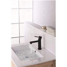 Grifo lavabo Negro Mate Milos Imex