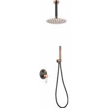 Conjunto de ducha Negro Oro Rosa Thalos Imex