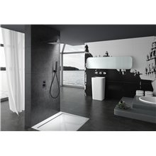 Conjunto de ducha empotrada Negro Mate Suecia Imex