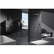 Conjunto de ducha empotrada Negro Oro Rosa Suecia Imex