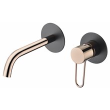 Grifo empotrado Negro Oro Rosa Milos Imex