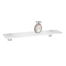 Repisa cristal y aluminio 55cm Mia Baño Diseño