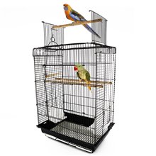 Jaula para pájaros con techo convertible Pawhut