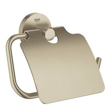 Portarrollos con tapa niquel cepillado Essentials Grohe