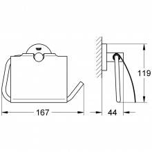 Portarrollos con tapa oro brillo Essentials Grohe