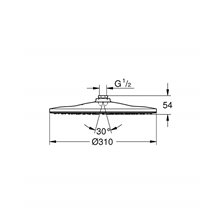 Ducha mural cromo Rainshower Mono 310 Grohe