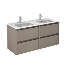 Mueble de baño 4 cajones con lavabo cerámico dos senos 120cm Sansa Royo