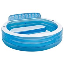 Piscina hinchable redonda con sillón 224x216 Intex