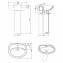 Lavabo con pedestal BENISSA 55