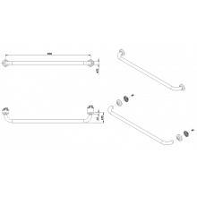 Barra de apoyo recta WCCARE 80 INOX