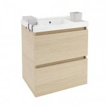 Mueble con lavabo resina 60cm Roble nature B-Box BATH+