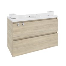 Mueble con lavabo porcelana 100cm Roble nature B-Box BATH+