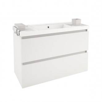 Mueble con lavabo resina 100cm Blanco B-Box BATH+