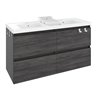 Mueble con lavabo resina 2 senos 120cm Antracita B-Box BATH+