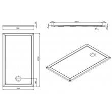 Plato extraplano Stepin 120 x 70 Unisan Sanindusa