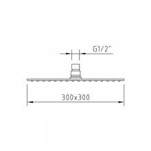 Rociador Slim Inox Air 30x30