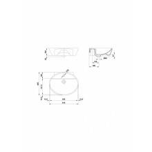 Lavabo mural Gala Soft 57,5 x 45,5 cm