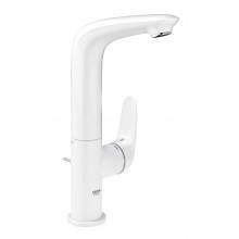 Grifo de lavabo L de palanca sólida Moon White Grohe Eurostyle