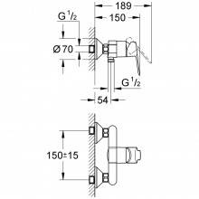 Grifo de ducha Grohe BauEdge