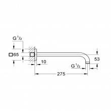 Brazo de ducha de 27,5 cm Grohe Rainshower