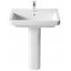 Lavabo con pedestal Dama 70x46cm Roca