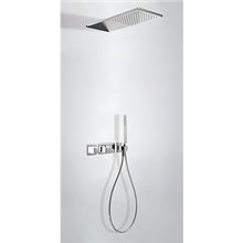 Kit de ducha termostático 2 vías Blanco TRES SLIM