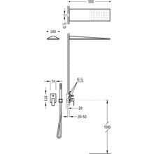 Conjunto de ducha 2 vías Compact CUADRO-TRES