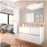 Mueble 91cm Blanco Brillo de 2 cajones SALGAR NOJA