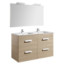 Pack mueble roble 120cm 4 cajones Debba Roca