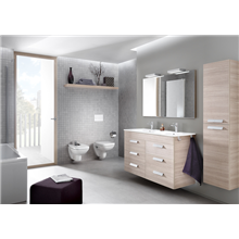 Pack mueble roble 120cm 6 cajones Debba Roca