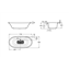 Ba&ntilde;era oval en blanco Newcast ROCA