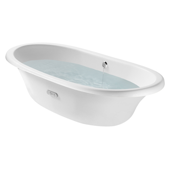 Ba&ntilde;era oval en blanco Newcast ROCA