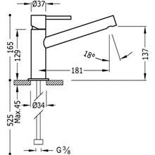 Grifo de lavabo Max-Tres caño corto