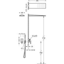 Kit de ducha monomando empotrado Max-Tres rectangular INOX