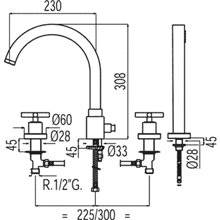 Combinación para bañera batería Max-Tres