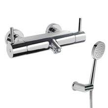 Grifo de bañera-ducha termostática bimando con manetas ECO Loft-Tres