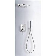 Kit de ducha empotrado MONO-TERM Tres INOX con cascada