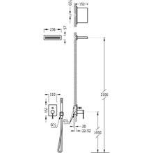 Kit de ducha empotrado MONO-TERM Tres INOX con cascada