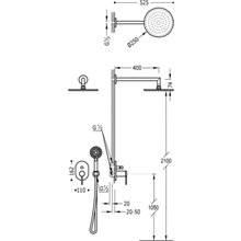 Kit de ducha empotrado MONO-TERM Tres redondo