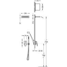 Kit de ducha empotrado CUADRO Tres INOX cascada
