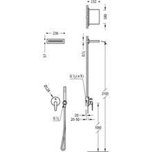 Kit de ducha empotrado CLASS Tres INOX cascada