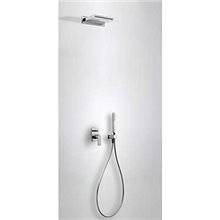 Kit de ducha empotrado LOFT Tres INOX cascada
