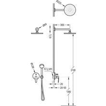 Kit de ducha empotrado FLAT Tres
