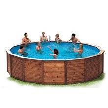 Piscina K2O redonda de madera panelada 475x127 cm